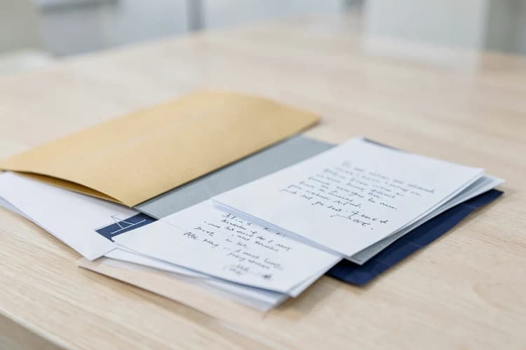 Uma pilha de papéis e pastas organizadas sobre uma mesa, representando a documentação para defesa fiscal.